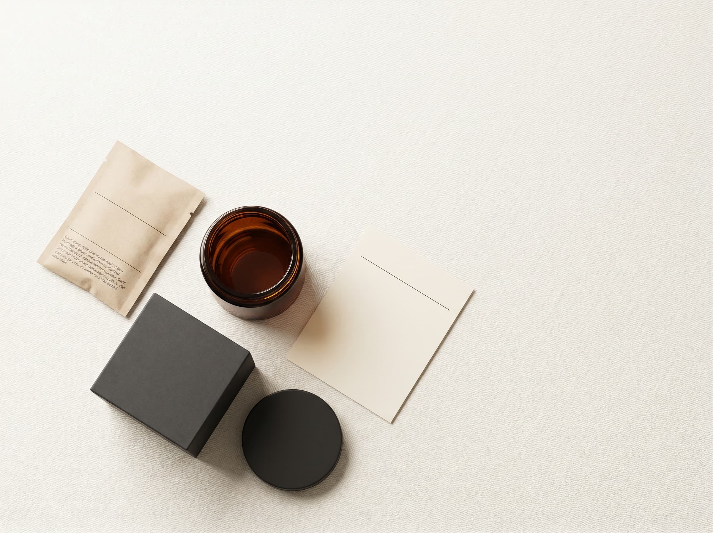 Cravista packaging assembled — cube box, porcelain vessel, reset powder