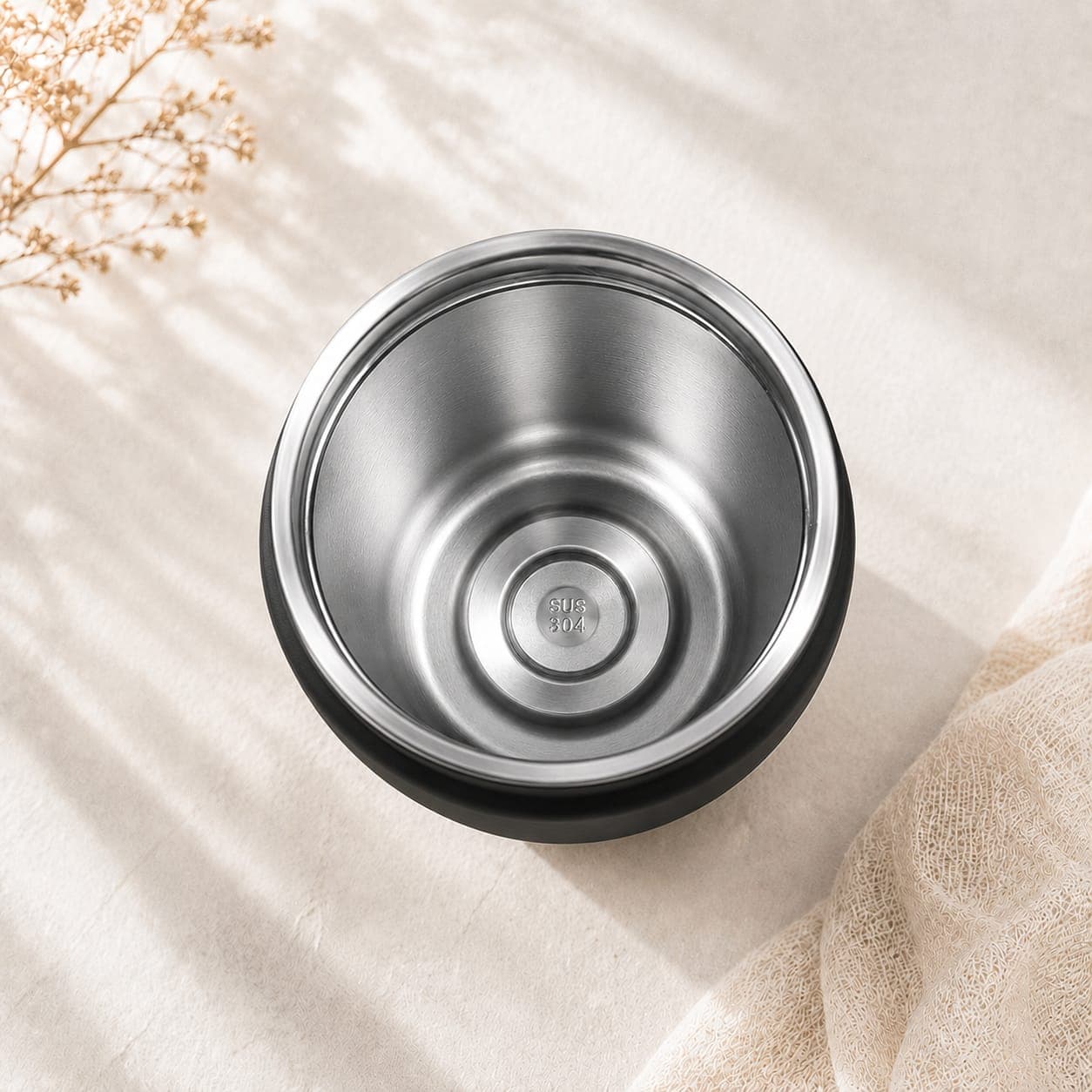 Food-grade stainless steel.